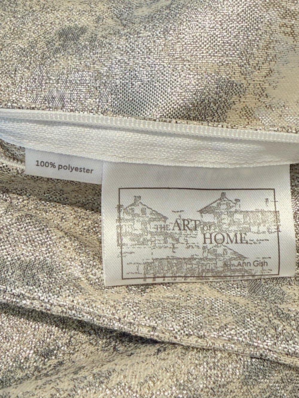 The Art Of Home Ann Gish King Duvet Set Terrazzo Silver New $525 W/Pillow Shams - Picture 7 of 12